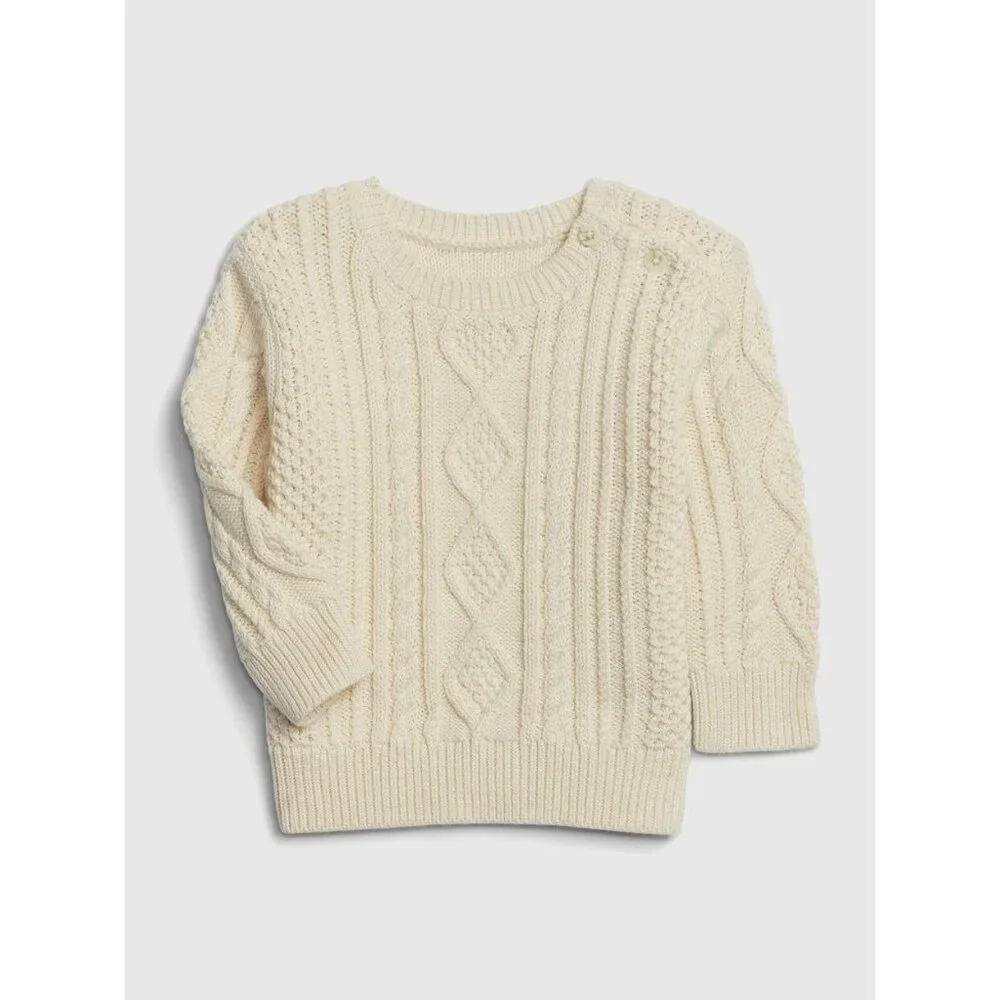 Baby Gap Cream Cableknit Sweater Size 5
